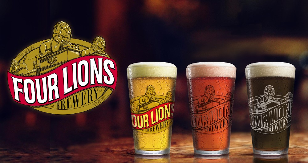 Branding for Four Lions Brewery.