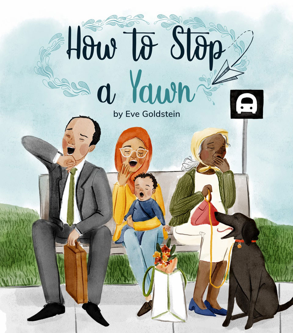 E-book cover for How to Stop a Yawn by Eve Goldstien.